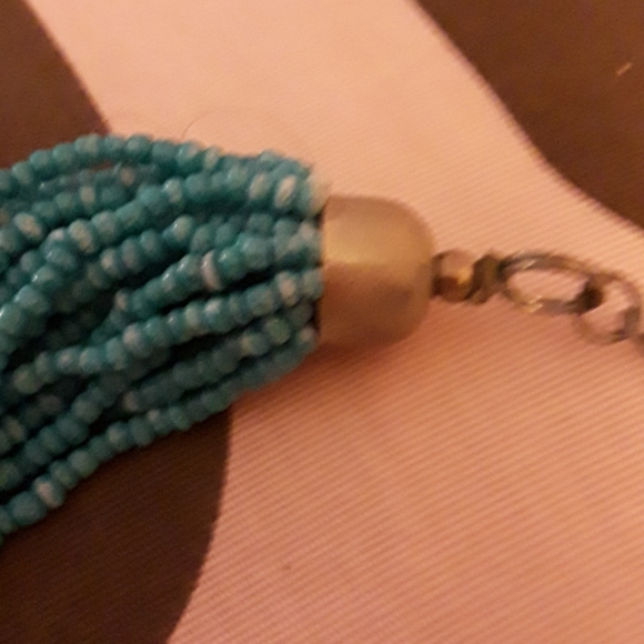 Statement Turquoise Beaded Necklace - Picture 4 of 4